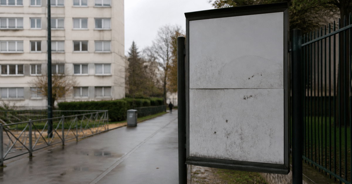 Panneau indicateur montrant population Epinay-sur-Seine chiffres statistiques